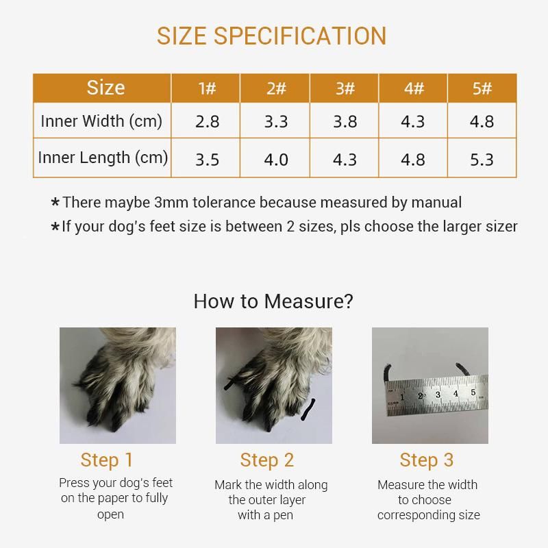 4PCS/Set Winter Dog Shoes for Small Dogs Warm Snow Boots