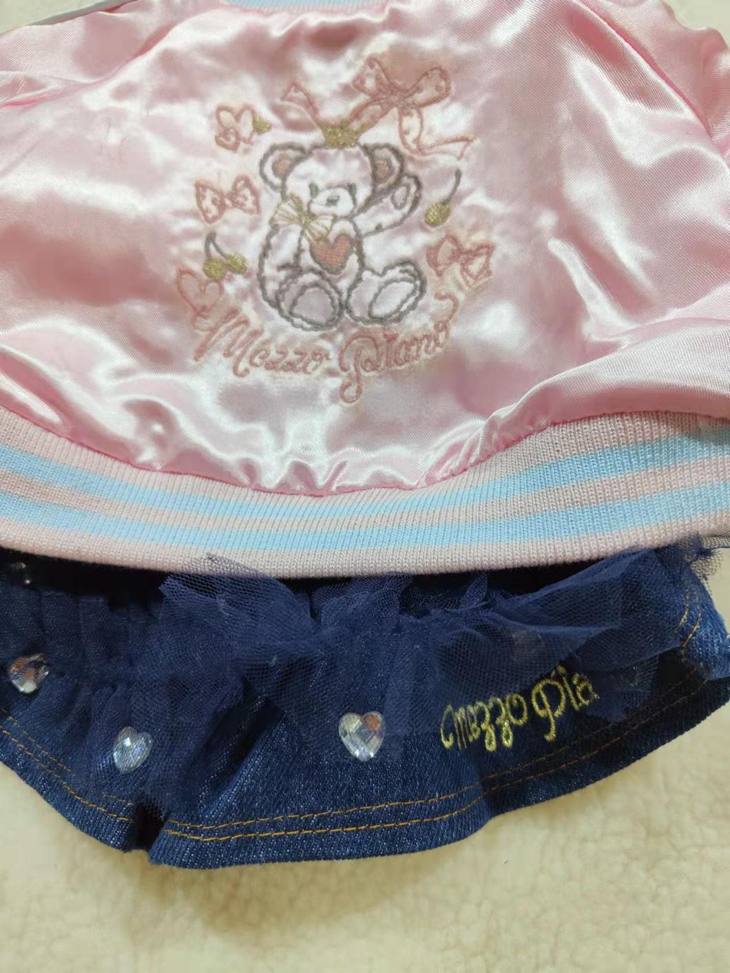 Bear Embroider Puppy Coat Pet Accessories Dog Clothes Dog Clothing