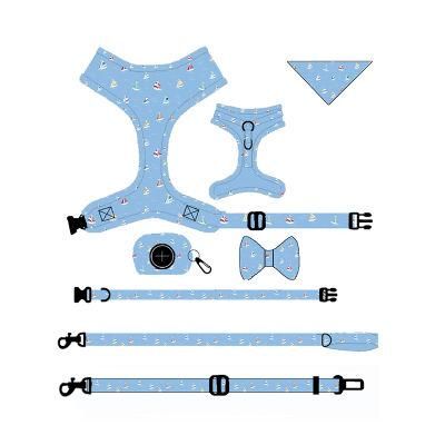 High Quality Custom Dog Harness Pet Product OEM Dog Leash Poop Bag Collar Whole Set