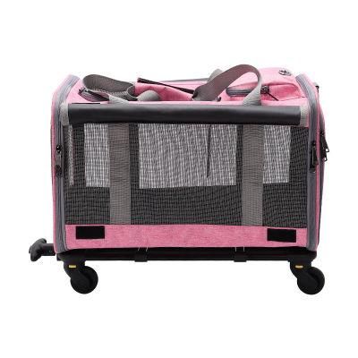 Wholesale Portable Trolley Pet Bag Breathable Foldable Large Capacity Portable Trolley Pet Bag