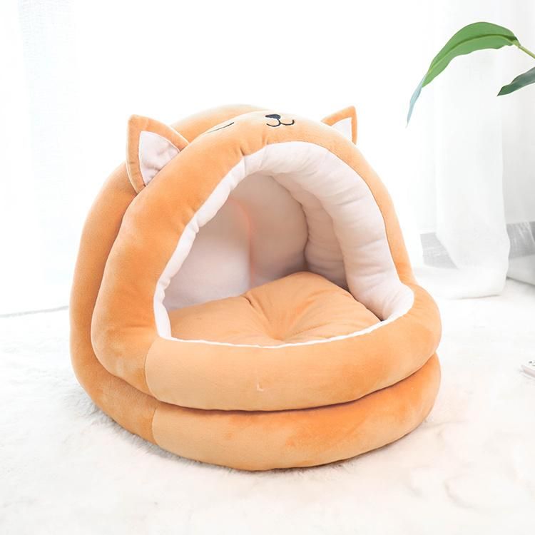 Manufacturer Hot Sale Small Dog Warm Soft Luxury Cat Bed Felt Cat Cave with Cat Window