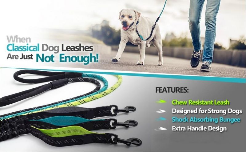 Heavy Duty Rope Bungee Leash for Large and Medium Dogs