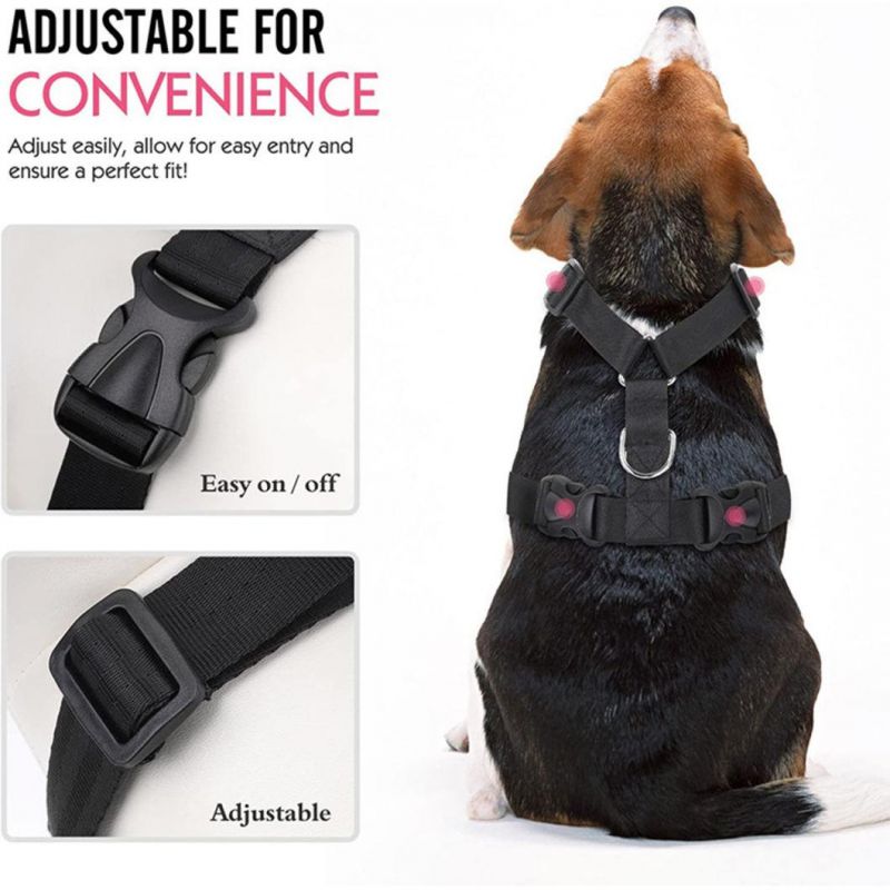 Dog Car Seat Harness Plus Connector Strap Multifunction Adjustable Vest Harness