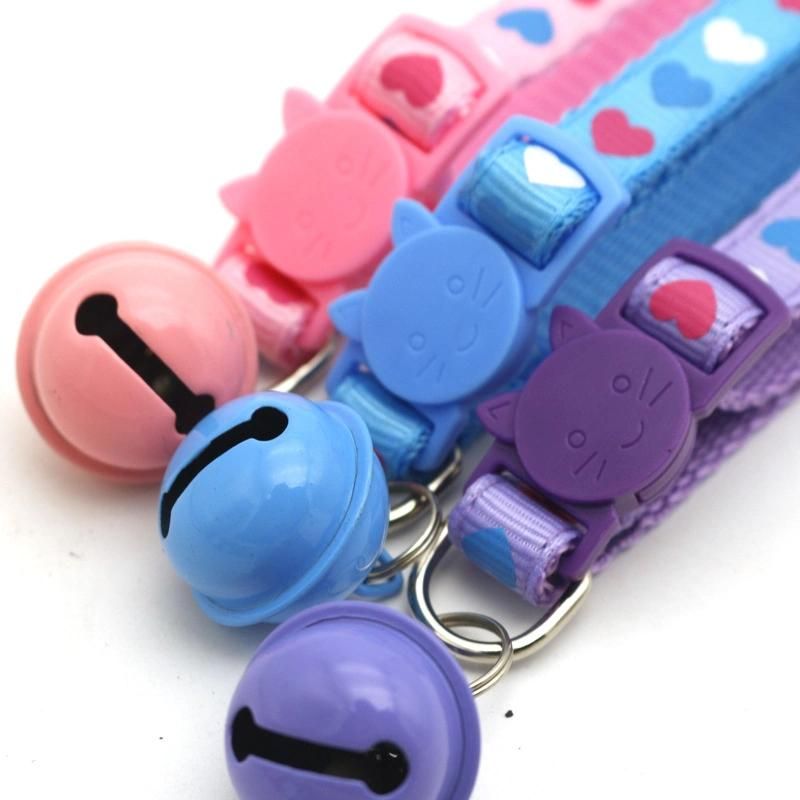 New Colorful Customized Cat Collar Lollipop Pattern Cat Shape Safety Buckle Cat Dog Collar