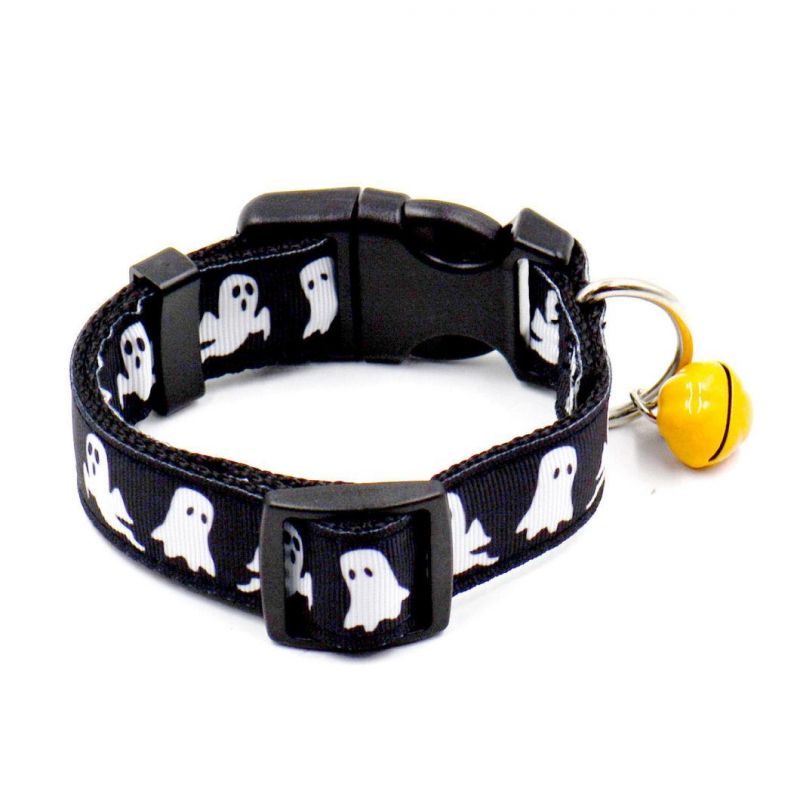 Halloween Polyester Dog Collar Adjustable with Bell Festival Creative New Products Pet Collar
