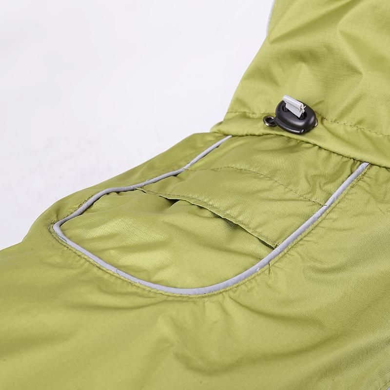 Dog Jacket, Raincoat Material: Waterproof Jacquard Polyester; Lining: Polyester (no sticking-fur)