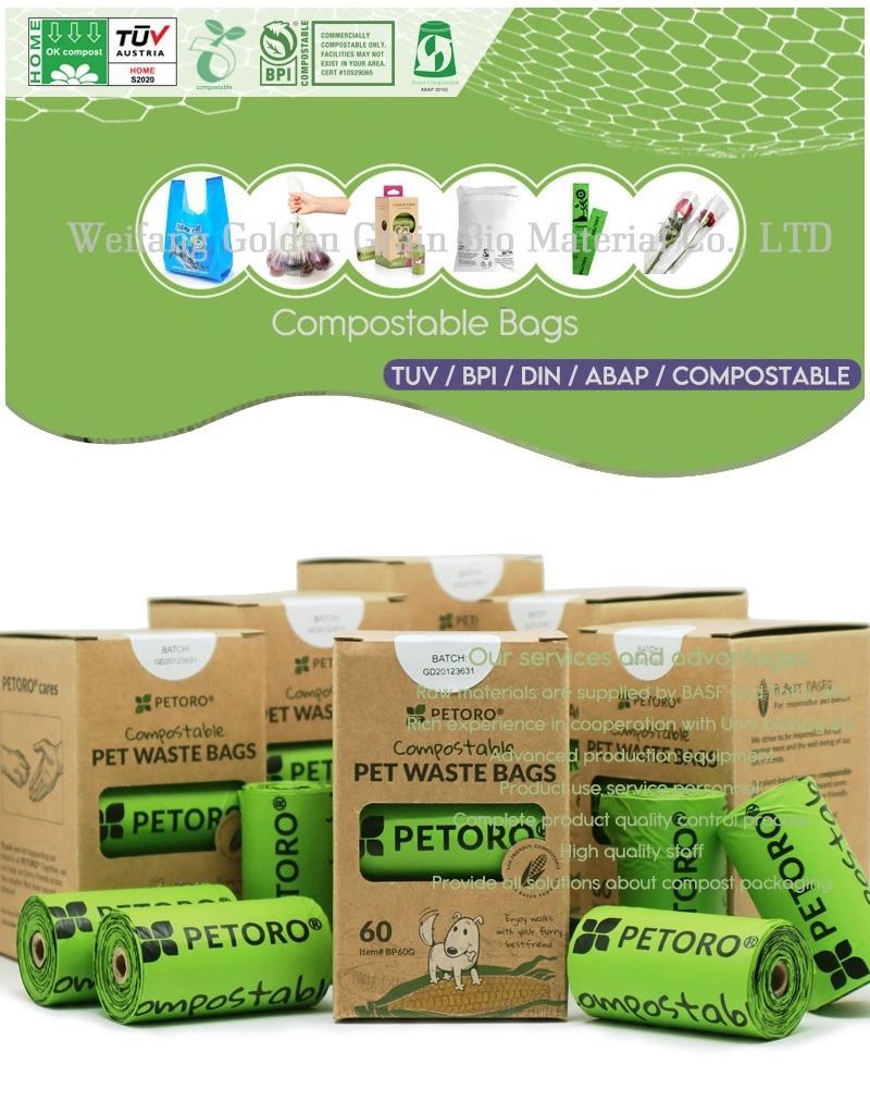 Pet Store Supply Products Corn Starch PLA Pbat Biodegradable Dog Poop Bag Eco Friendly