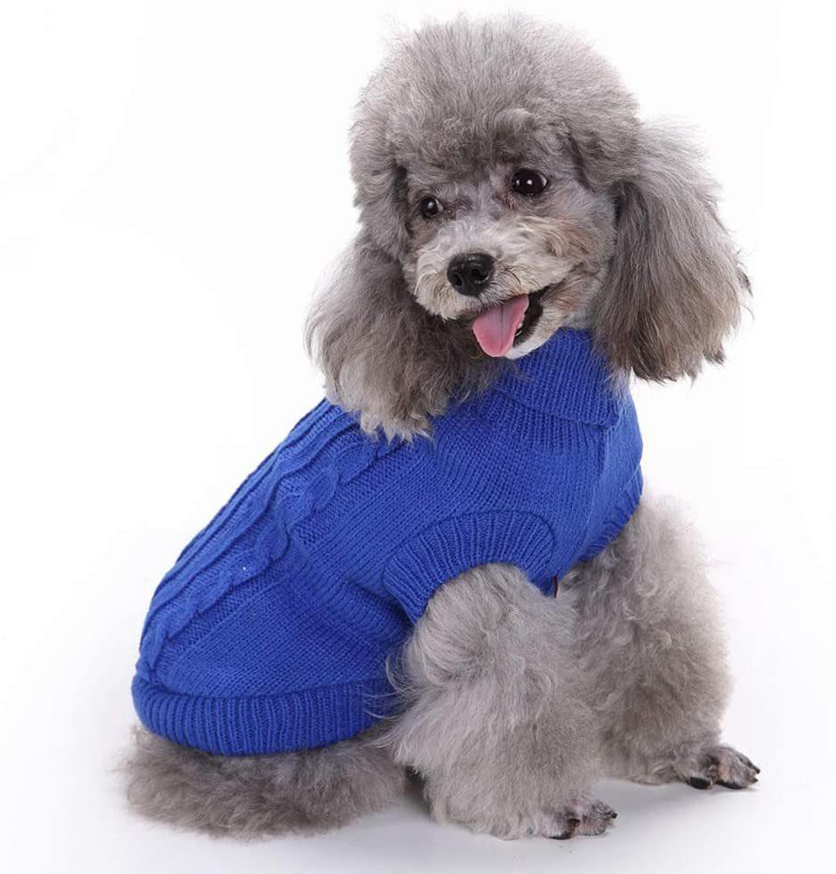 Small Dog Sweater, Warm Pet Sweater, Cute Knitted Classic Dog Sweaters