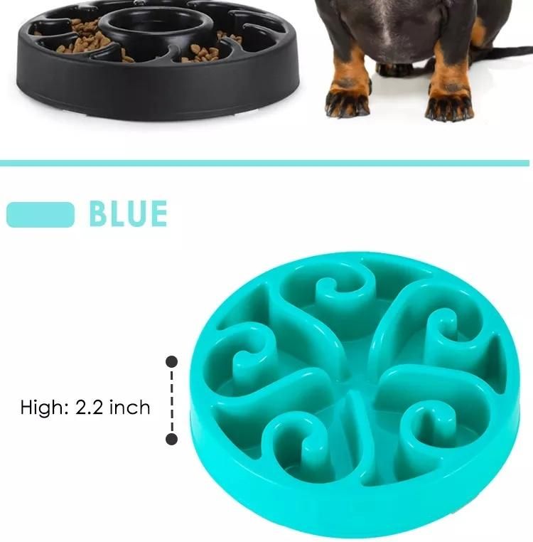 Safety Pet Slow Feeder Dog Bowls with Clean Brush, Food Feeder Prevent Choking and Bloating