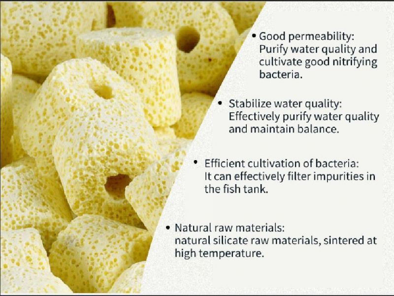 Water Treatment Filter Media Aquarium Bio Far-Infrared Bacteria House Ring for Fish Tank