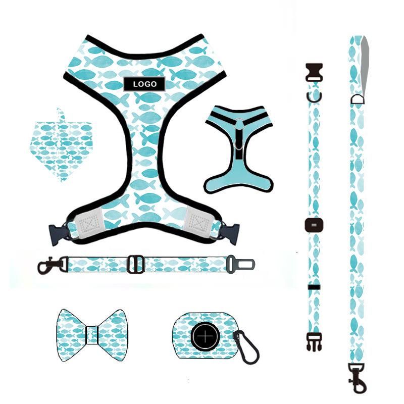 Custom Logo & Designs for Dog Harness, Leash/Lead, Collar, Poop Bag, Pet Harness Accessories Set