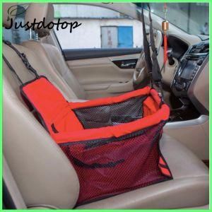 Car Booster Seat Carrier for Dog Folding Pet Cat Car Travel Safety Seat Belt Harness Cover Pet Traveling Carrier Bag