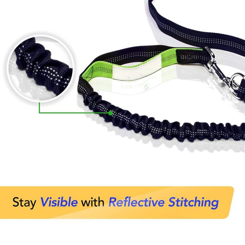 Retractable Hands Free Dog Leash – Dual Handle Bungee Waist Leash for up to 150 Lbs Large Dogsby Paw Lifestyles