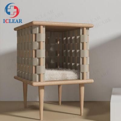 People Pets Share Cat Nest Woven Side Cabinets Wood Cat Nest