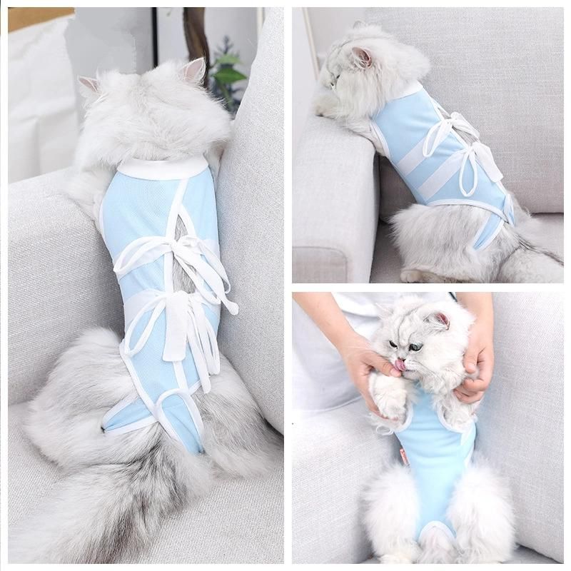 Recovery Suit for Cats After Surgery Cat′ S Postoperative Clothing Postoperative Vest Puppy Medical Post Surgical Clothes Cat Recovery Suit