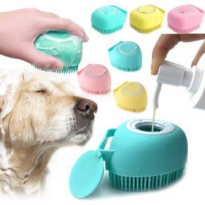 Rubber Bristle for Dogs Cats Shower Grooming Pet Massage Brush