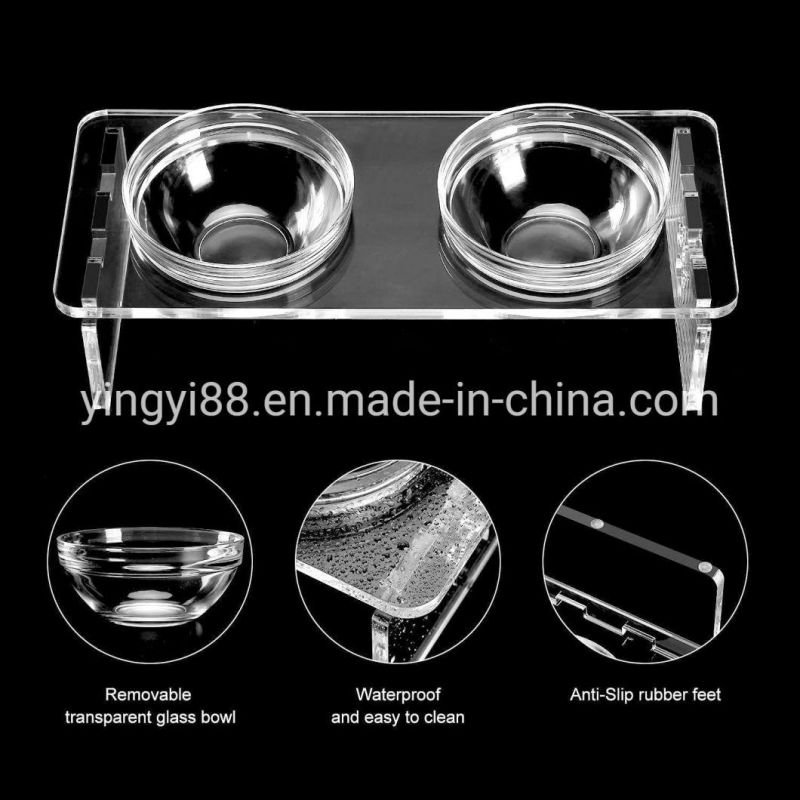 Hot Selling Acrylic  Raised Dog Feeder