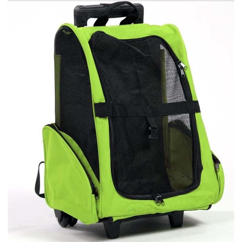 Dog Stroller Cat Backpack Carry Pet Travel Bag with Wheels