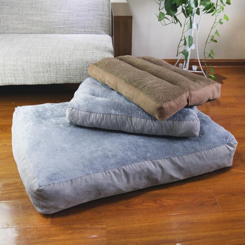 New Design Plush Dog Cushion Beds Eco Friendly Calming Mat Orthopedic Memory Foam Dog Plush Pillow Bed