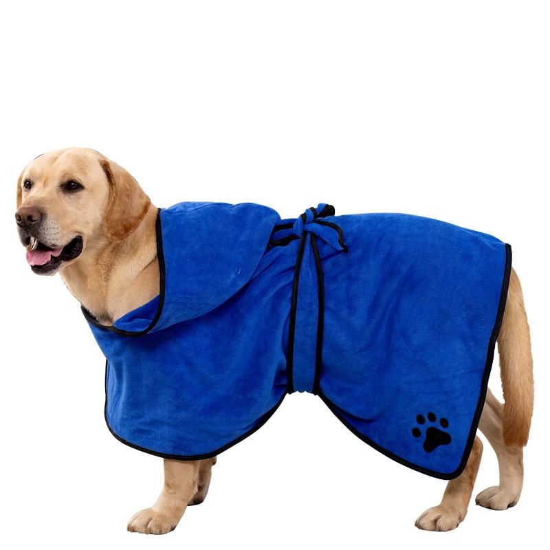 Dog Bath Robe Towel Microfibre Dog Bathrobe Drying