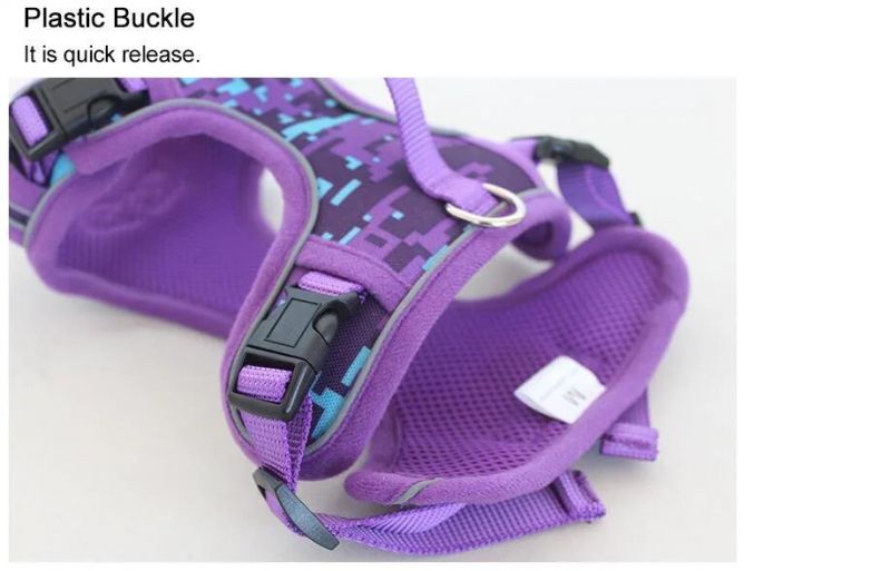 No Pull Adjustable Pet Harness Reflective K9 Working Training Easy Control Pet Vest