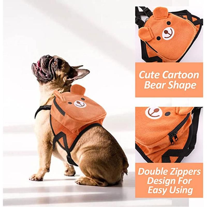 Breathable Adjustable Outdoor Best Vest Puppy Harness Backpack for Walking