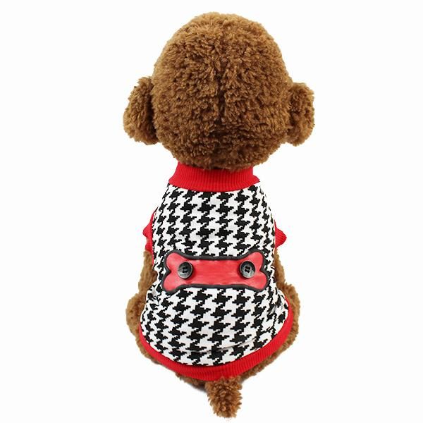 Wholesale Cotton Sleeveless Dog Vest Classic Style Teddy Pet Spring and Fall Clothing