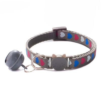 Adjustable Designer Collar for Dog with Cat Buckle and Bell