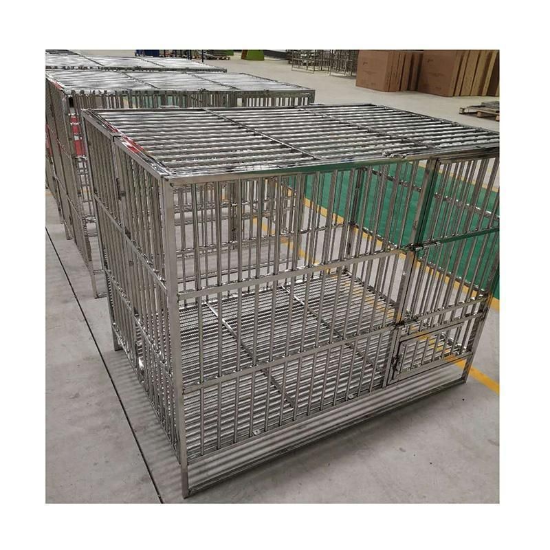 Pet Cages Carriers Houses Large Customized Size Foldable Stainless Steel Dog Cage for Sales