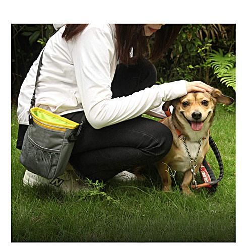 Dog Treat Training Pouch Bag, Adjustable and Removable Extra Long Waist Belt Shoulder Strap