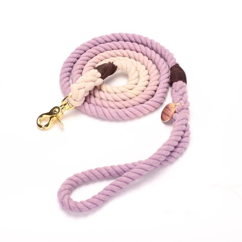 Custom New Arrival Adjustable Cotton Hemp Rope Dog Leash