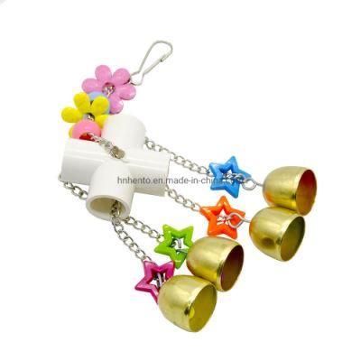 Hanging Bell Bird Chew Toy for Parakeet Cockatiel Conure Lovebirds Finch Canary Aeolian Bell Bird Parrot Toys Pet Bird Cage Toy