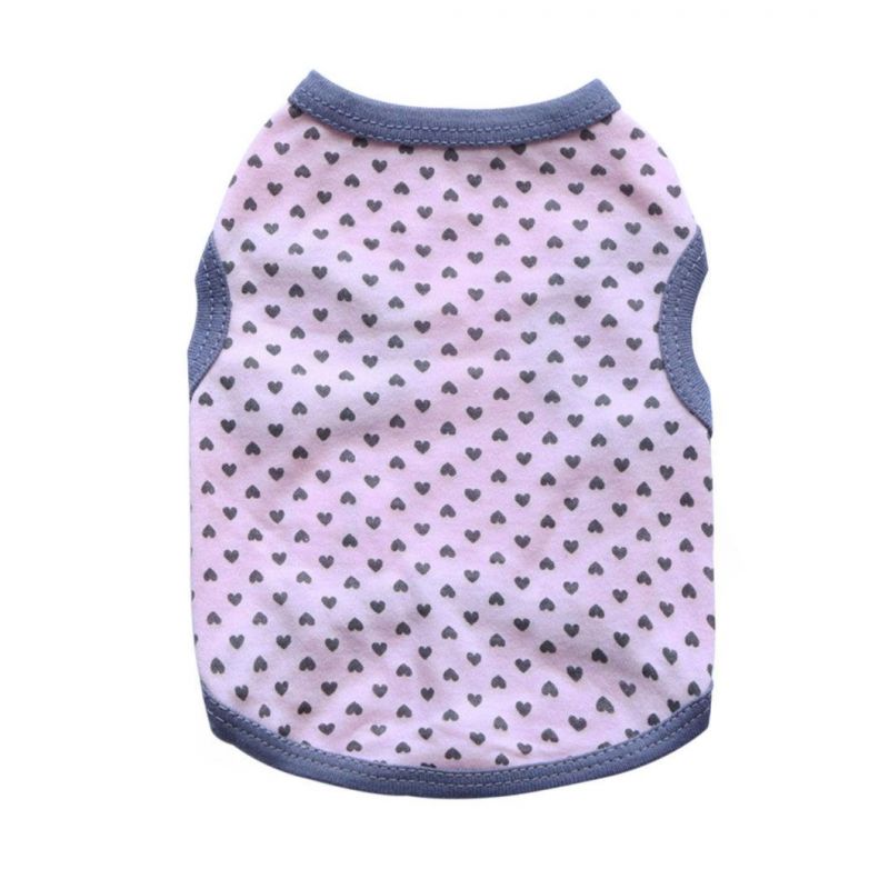 Cute Little Love Heart Pattern Design Dog Shirt Summer Cool Pet Shirt