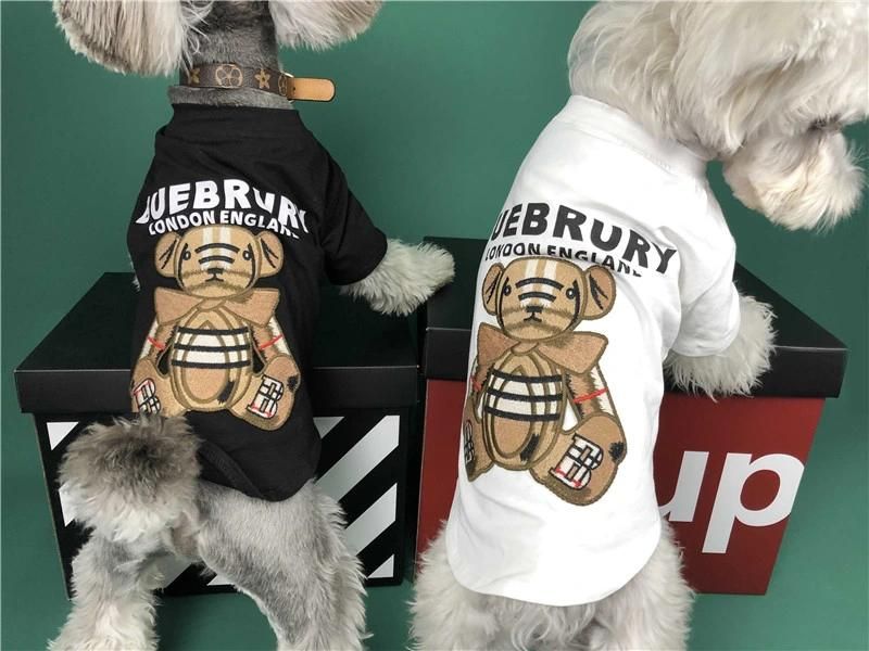 Fashionable Design Dog T-Shirt Puppy Teddy Pomeranian Cute All-Match Spring and Autumn Dog Cloth