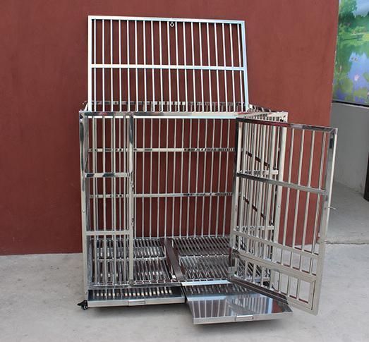 Foldable Vet Equipment Hot Sales Stainless Steel Cage for Vet Clinic Hospital
