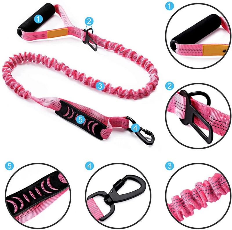training Dog Leash with Comfortable Padded Handle and Traffic Handle Suitable for Training