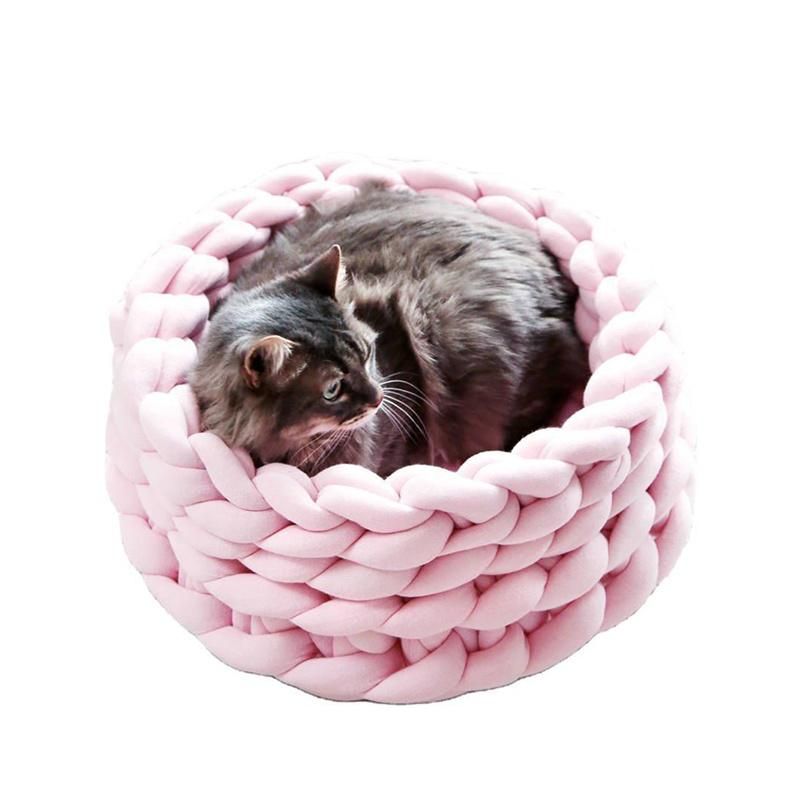 2022foldable Thick Knitted Handmade Pet House Pet Bed for Cats and Dogs