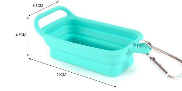 Cats and Dogs Go out Portable Bowl Water Bowl Cat Food Utensils Collapsible Silicone Pet Bowl