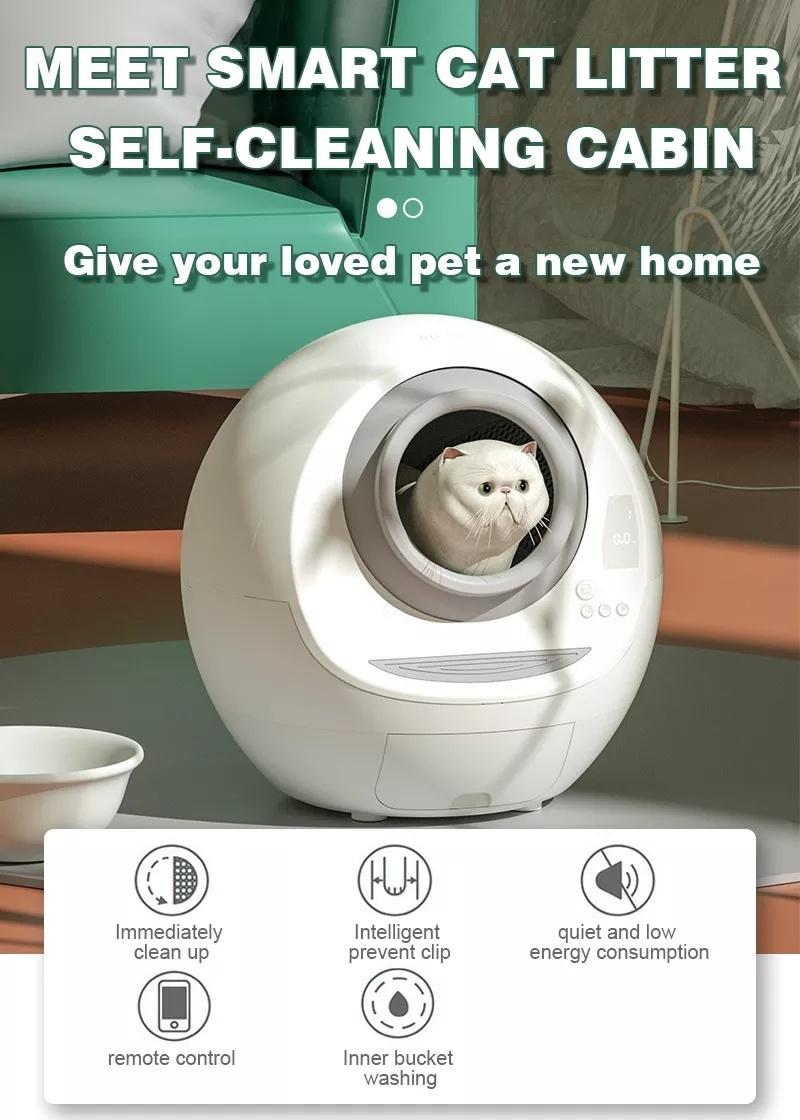 Luxury Large Enclosed Automatic Cat Litter Toilet Auto Smart Intelligent Cat Litter Box Self Cleaning Cat Toilet