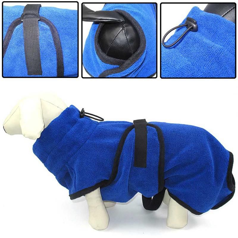 Warm Dog Clothes Microfiber Bathrobe Super Absorbent Pet Drying Towel Pet Products