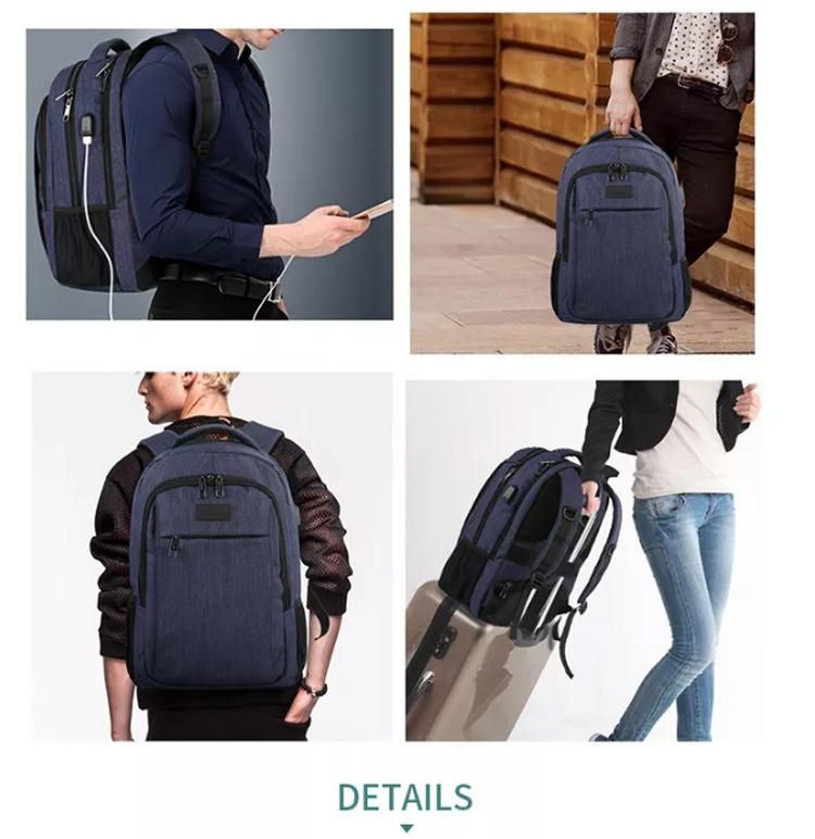 Travel Business Durable Laptop Backpack with USB Charging Port