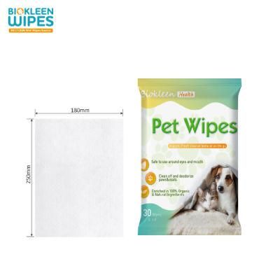 Biokleen Portable Wipes Pet Soft Pure &amp; Natural Pet Wipe Bamboo Pet Eye Wipes with Lid