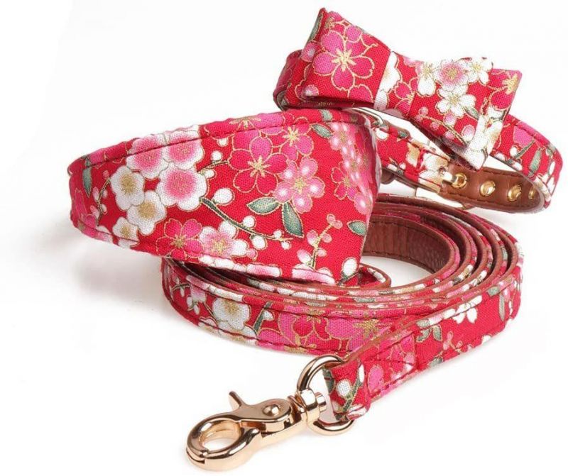 Durable PU Leather Padded Adjustable Buckle Dog Leash