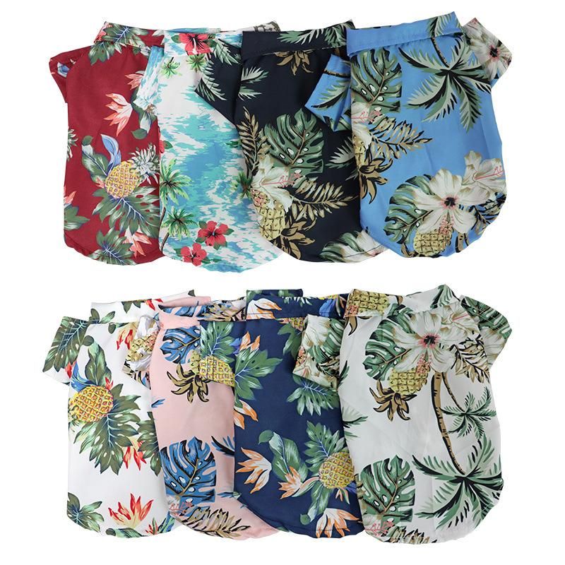 Wholesale Beach Summer Shirt Dog Clothes Sublimated Pet Apparel Dog Clothing Pet Clothes Dog Clothes
