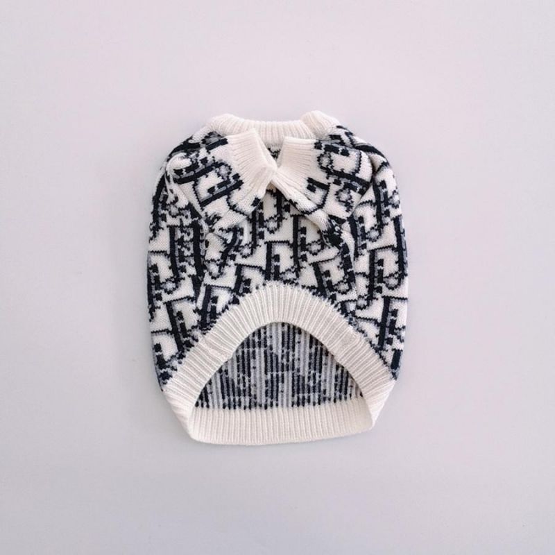 Cute Alphabet Dog Round Neck Sweater Pullover White Pet Sweater Chihuahua Poodle Corgi Shiba Inu From China Supplies