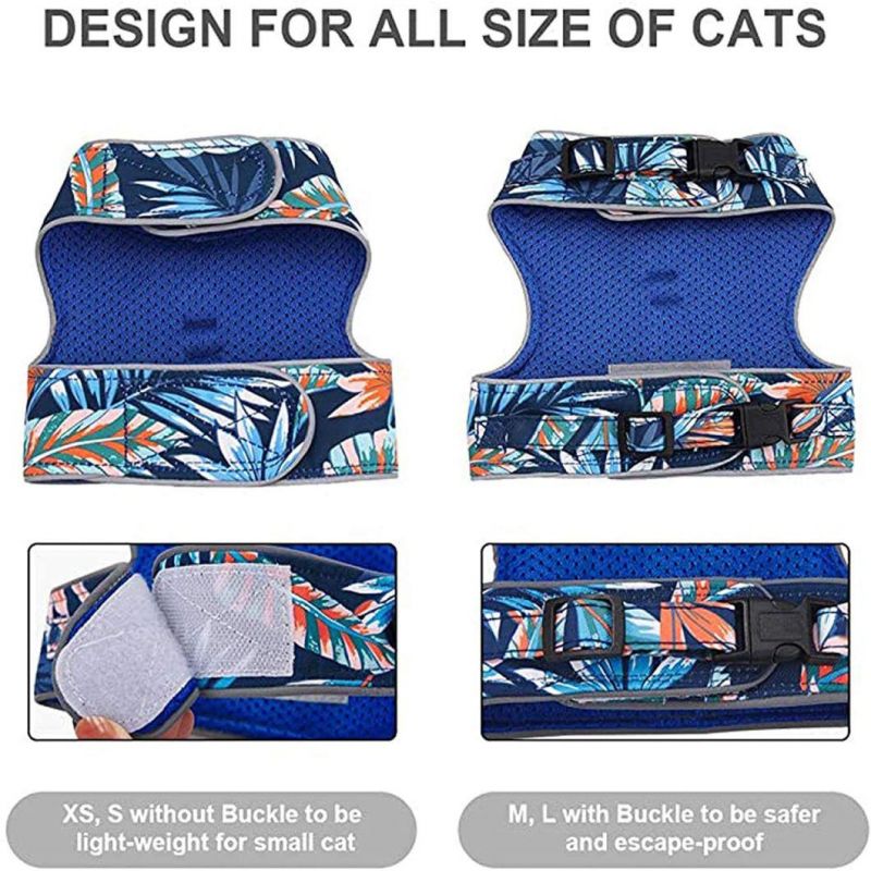 Hawaii Style Cat Vest Harness and Leash Walking Pet Vest Suitable for Kitten