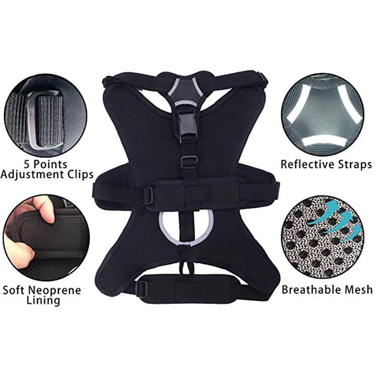 2021 Big Dog Custom Outdoor Reflective Adjustable Vest with Durable Handle Luxury Dog Harness