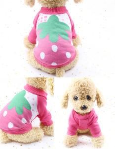 Cartoon Small Dog Vest Fashion Strawberry Puppy Clothes Breathable Pet Cat Apparel Sweater