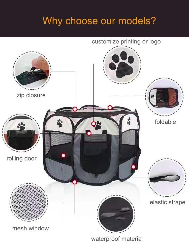 Water Proof Customize OEM ODM Portable Foldable Travel Outdoor Dogs Cats Accessories Products Fence Pet Cats Playpen