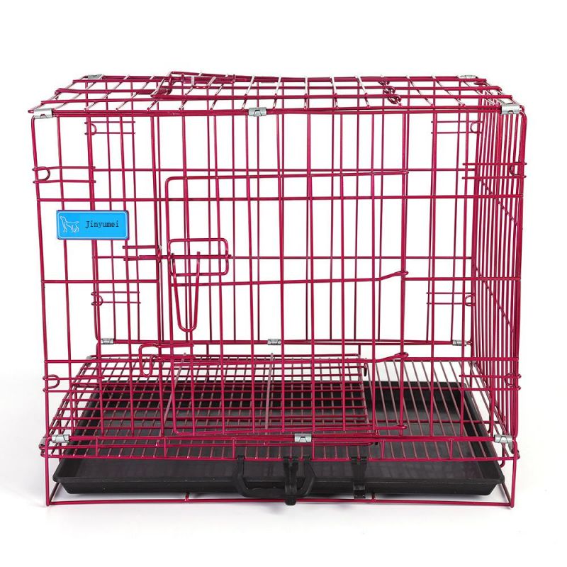 Pet House Folding Metal Dog Crate; Single Door & Double Door Dog Crates